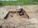 Starting to dig out the pit latrine (the loo!)