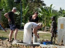 Our new borehole well in use